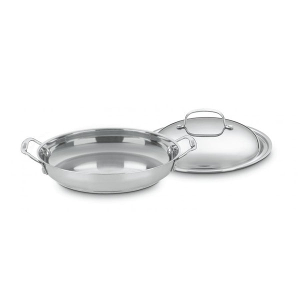 Cuisinart 12 qt. Stainless Steel Paella Pan with Lid & Reviews